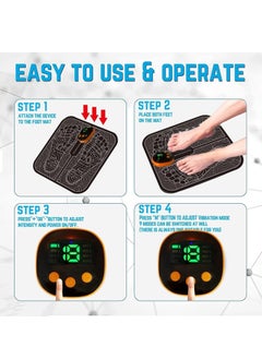 RATSAW EMS Foot Massager Electric Foot Massager Foldable and Portable Electric Foot Massager for Blood Circulation and Muscle Pain Relief 8 Modes and 19 Intensities Charging Type  - Image 5