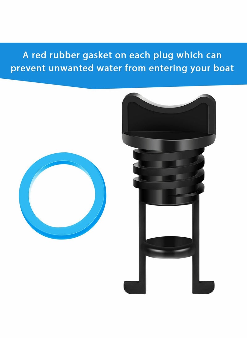 SOLARAE Kayak Drain Plug, Nylon Threaded Plug Boat Accessories for Canoe (6 Pcs, Blue) - Image 3
