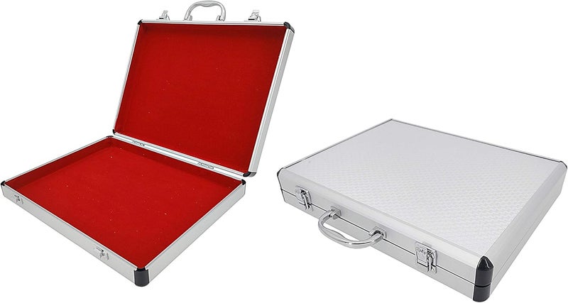 FixtureDisplays FixtureDisplays 14 X 1075X 2 Inside Dims Aluminum Protective Case Mahjong Chips Briefcase Works Weight 2 Lbs Test Stack Your Set to Determine Fit 15405NF  - Image 1