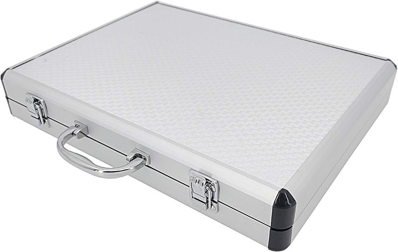 FixtureDisplays FixtureDisplays 14 X 1075X 2 Inside Dims Aluminum Protective Case Mahjong Chips Briefcase Works Weight 2 Lbs Test Stack Your Set to Determine Fit 15405NF  - Image 4