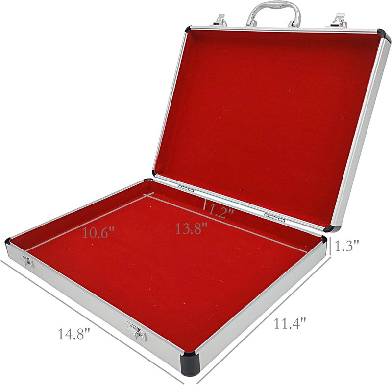 FixtureDisplays FixtureDisplays 14 X 1075X 2 Inside Dims Aluminum Protective Case Mahjong Chips Briefcase Works Weight 2 Lbs Test Stack Your Set to Determine Fit 15405NF  - Image 5