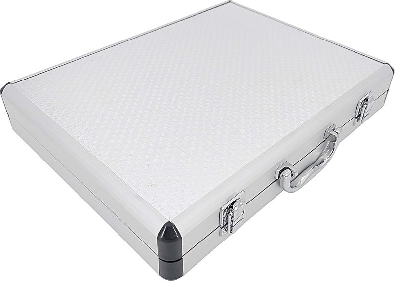 FixtureDisplays FixtureDisplays 14 X 1075X 2 Inside Dims Aluminum Protective Case Mahjong Chips Briefcase Works Weight 2 Lbs Test Stack Your Set to Determine Fit 15405NF  - Image 3
