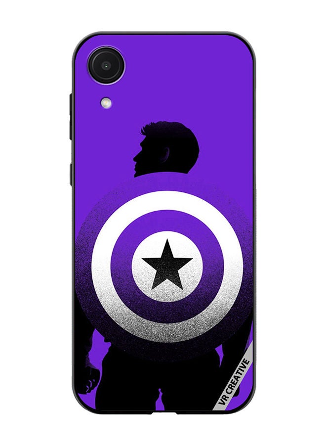 VR CREATIVE Protective Case Cover For Samsung Galaxy A03 Core Purple Captain America Design Multicolour - Image 1