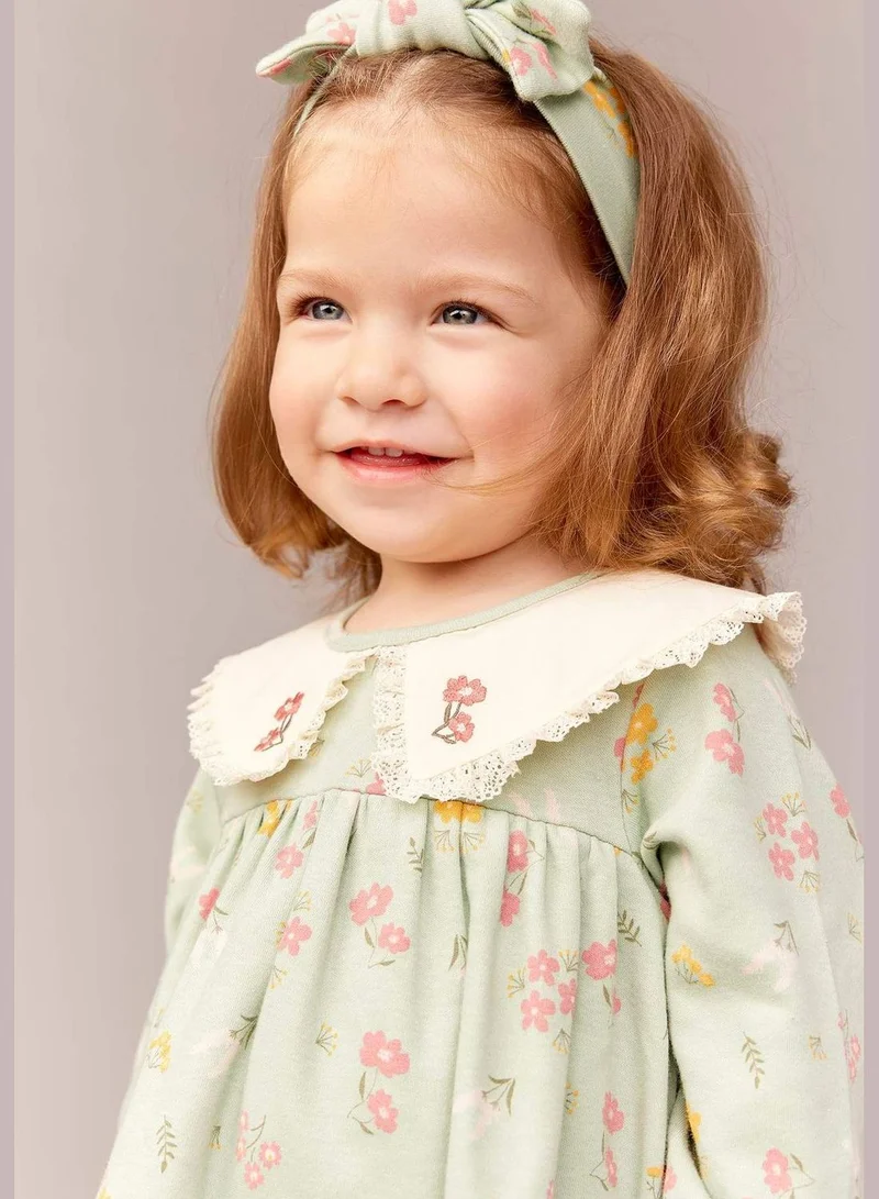 DeFacto 2 Pack BabyGirl Big Neck Knitted Overalls