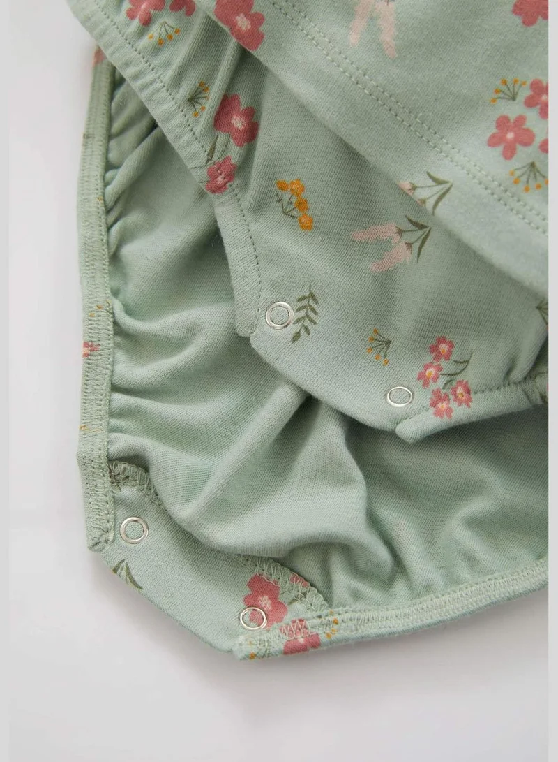 DeFacto 2 Pack BabyGirl Big Neck Knitted Overalls