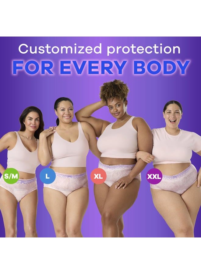 Always Discreet Adult Incontinence Underwear for Women and Postpartum Underwear, Extra Large, Up to 100% Bladder Leak Protection, 64 Count (2 Packs of 32) - Image 4