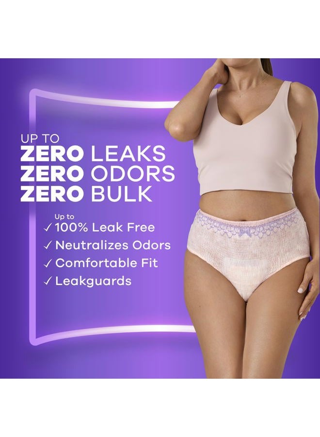 Always Discreet Adult Incontinence Underwear for Women and Postpartum Underwear, Extra Large, Up to 100% Bladder Leak Protection, 64 Count (2 Packs of 32) - Image 2