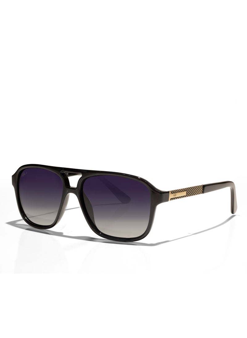selfie Selfie Polarized Black Lense Shiny Black Frame Sunglasses, SE8223-C1  - Image 2