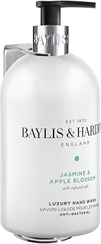 Baylis & Harding بايليس هاردينغ غسول يدين ياسمين وزهرة التفاح حزمة الأعمال 1 × حامل حائط 3 × 500 مل زجاجات صديقة للنباتيين - Image 2
