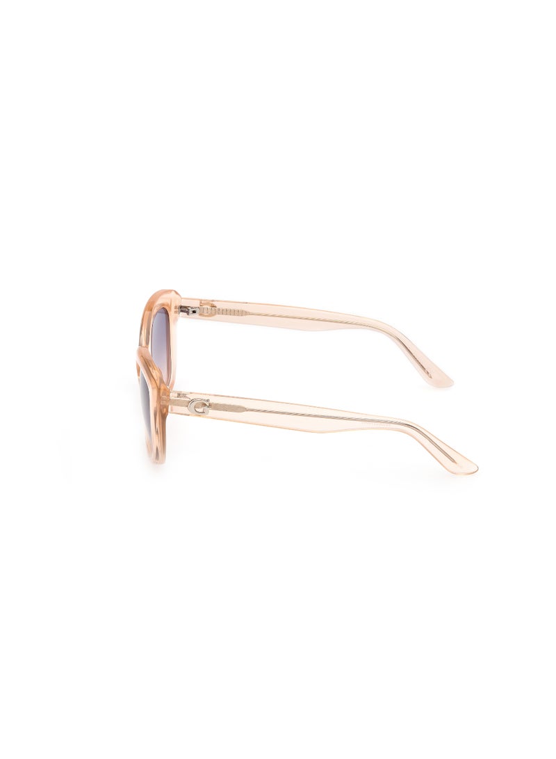 GUESS FULL RIM FEMALE SQUARE ORANGE INJECTED SUNGLASSES - Image 2