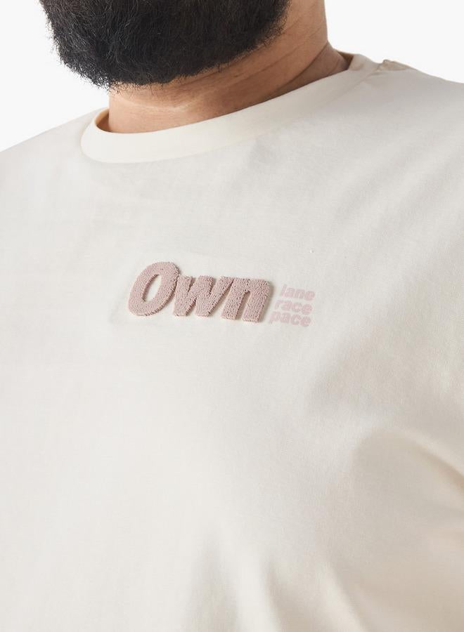 سبلاش فيڤ تيشيرت بياقة دائرية مطبوع بمقاس كبير - Image 4