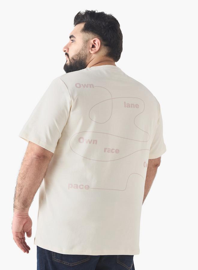 سبلاش فيڤ تيشيرت بياقة دائرية مطبوع بمقاس كبير - Image 3