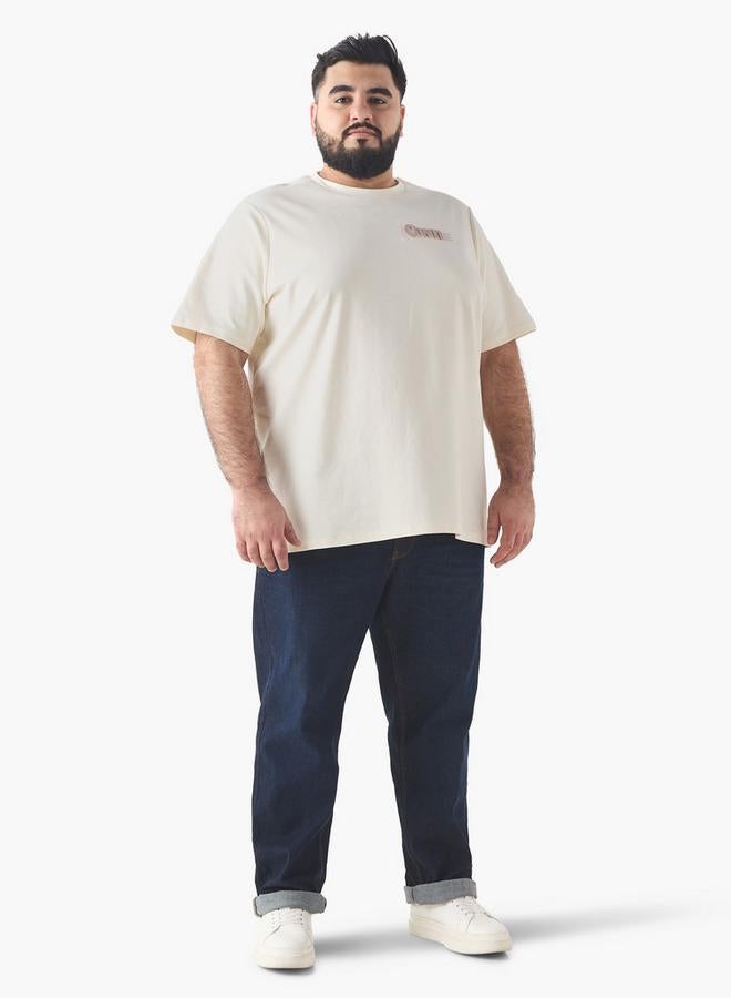 سبلاش فيڤ تيشيرت بياقة دائرية مطبوع بمقاس كبير - Image 2