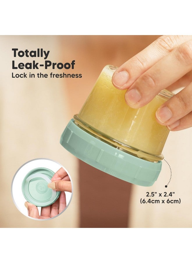 KeaBabies 12pk 4oz Glass Baby Food Containers with Lids - Leak-Proof, Microwavable Small Glass Jars, Baby Purees & Toddler Snack Storage Containers, BPA-Free, Dishwasher & Freezer Safe (Musk Dusk) - Image 2