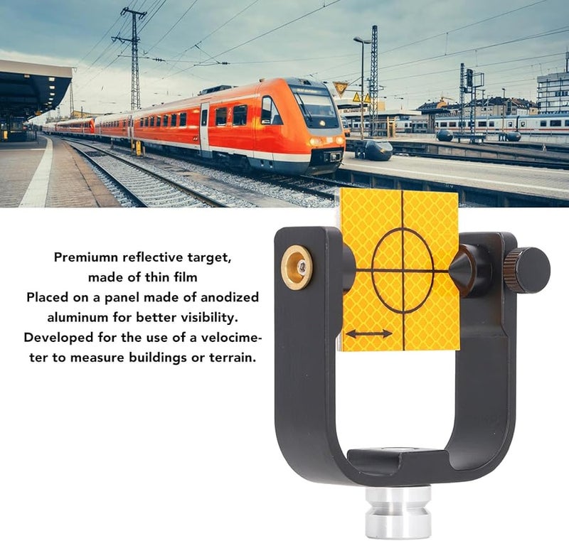 ورقة الهدف العاكس الإجمالي لمحطة مادة ABS لقياس تضاريس المباني متينة عالية الوضوح نقطة توصيل سريعة وضع العلامات - Image 4