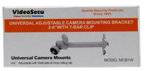 VideoSecu 2 Pack 2-6 inch Adjustable Security Camera Metal Brackets Pan Tilt Wall Ceiling Mounts for CCTV CCD Box Body Camera Home Surveillance System 1SH - Image 2