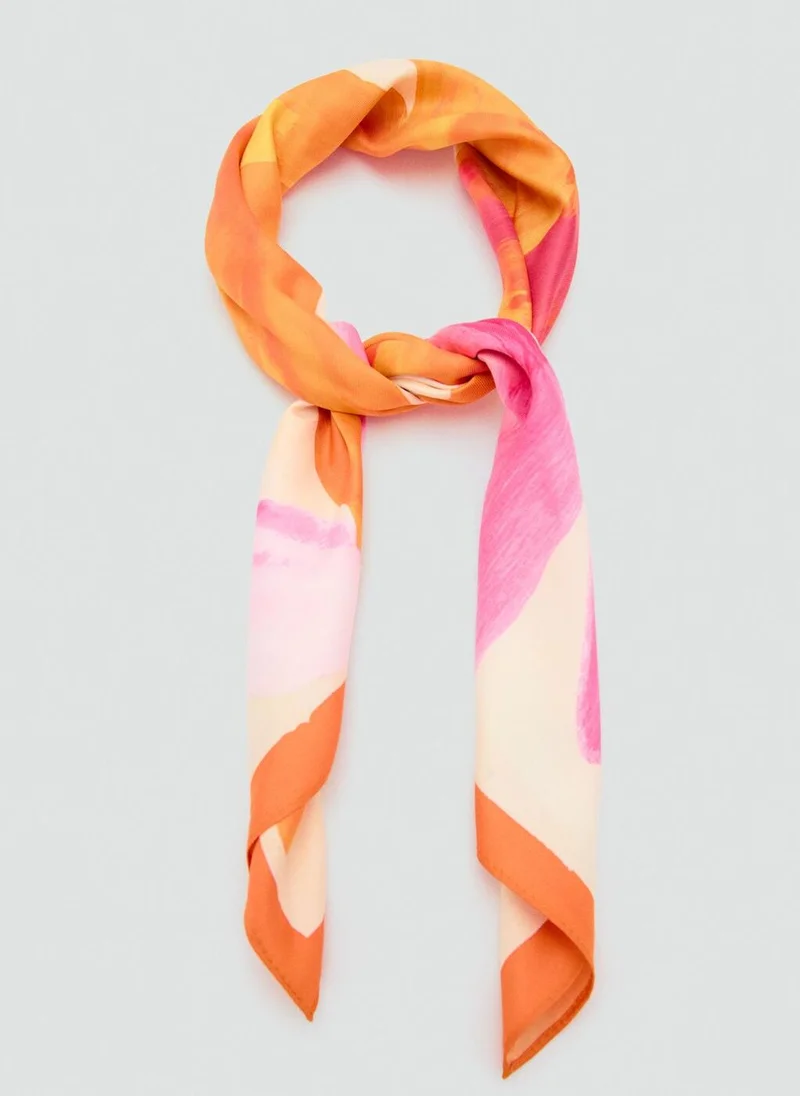 مانجو Floral Print Scarf
