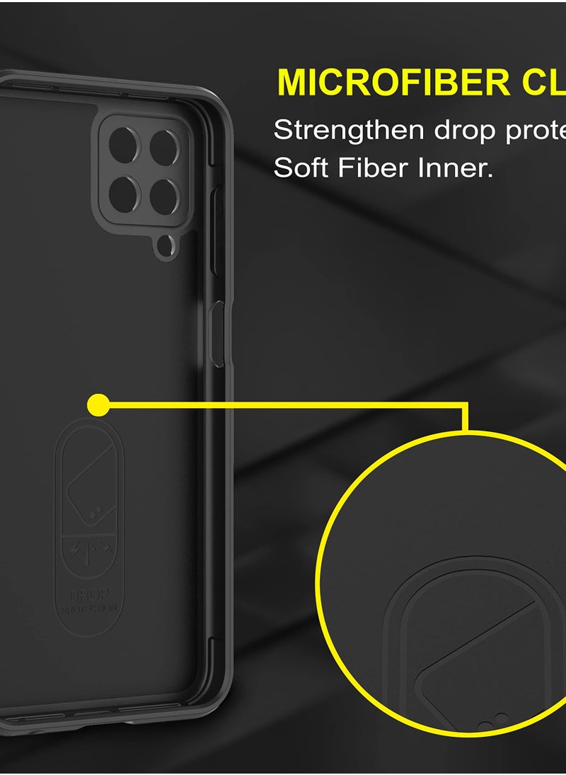 Premium Protection Back Silicone Case Compatible with Samsung Galaxy M33 5G Magic Shield Shockproof Case with Camera Protection (Black)