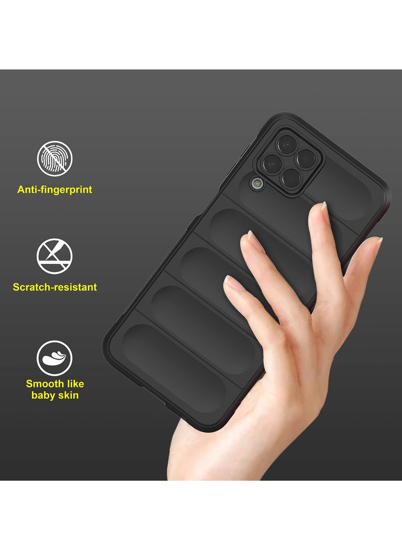 Premium Protection Back Silicone Case Compatible with Samsung Galaxy M33 5G Magic Shield Shockproof Case with Camera Protection (Black)