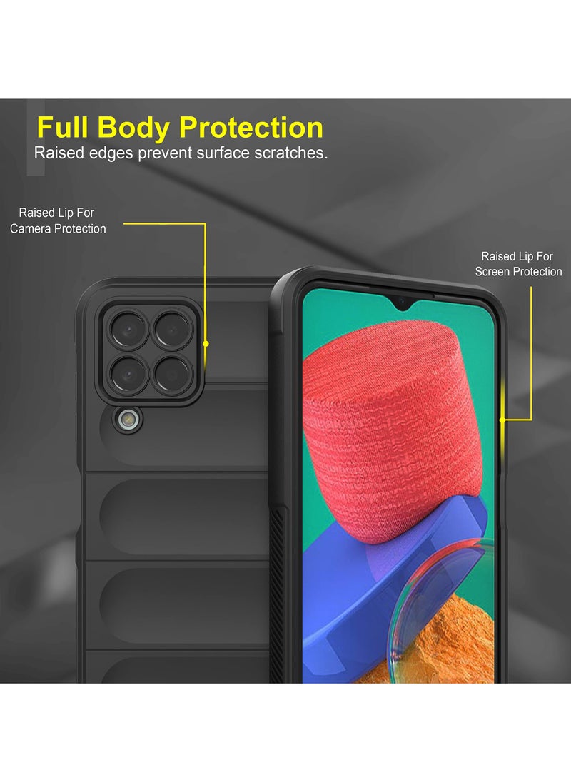Premium Protection Back Silicone Case Compatible with Samsung Galaxy M33 5G Magic Shield Shockproof Case with Camera Protection (Black)