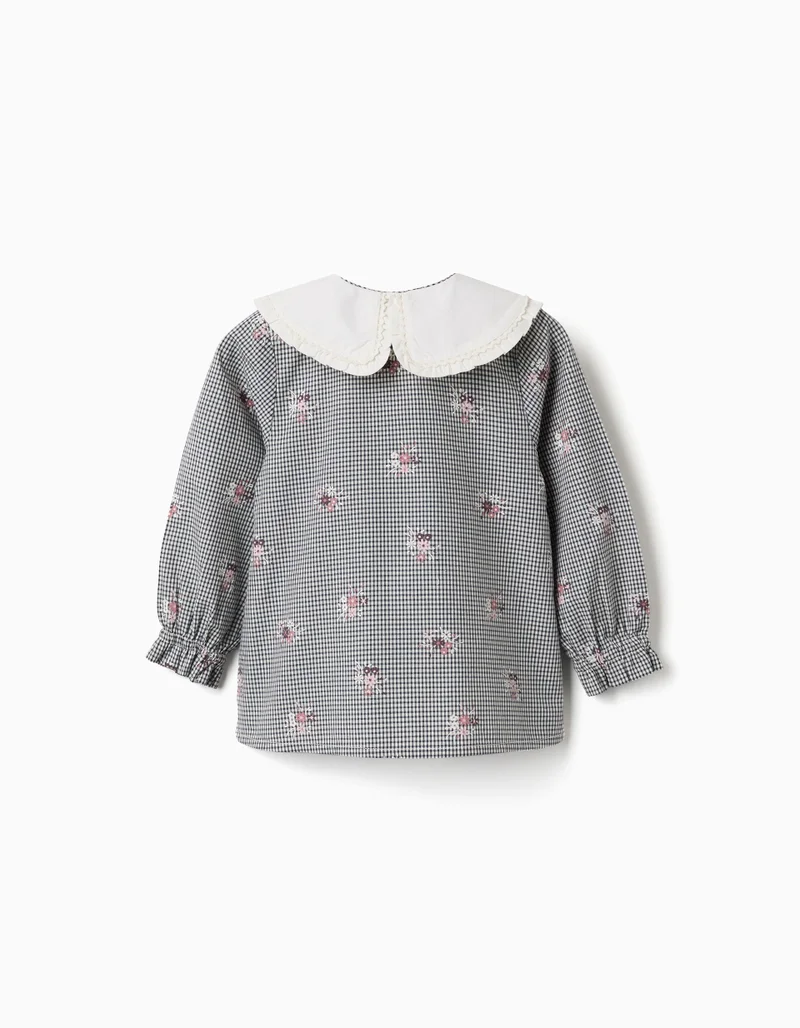 Ziddy Long Sleeve Shirt With Gingham Pattern