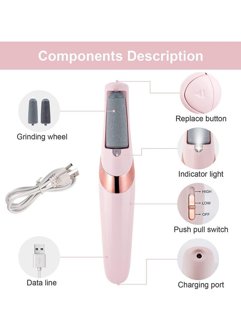 Generic Rechargeable Electric Foot Scrubber Waterproof Foot Peeler Dead Skin Remover Multicolor  - Image 2