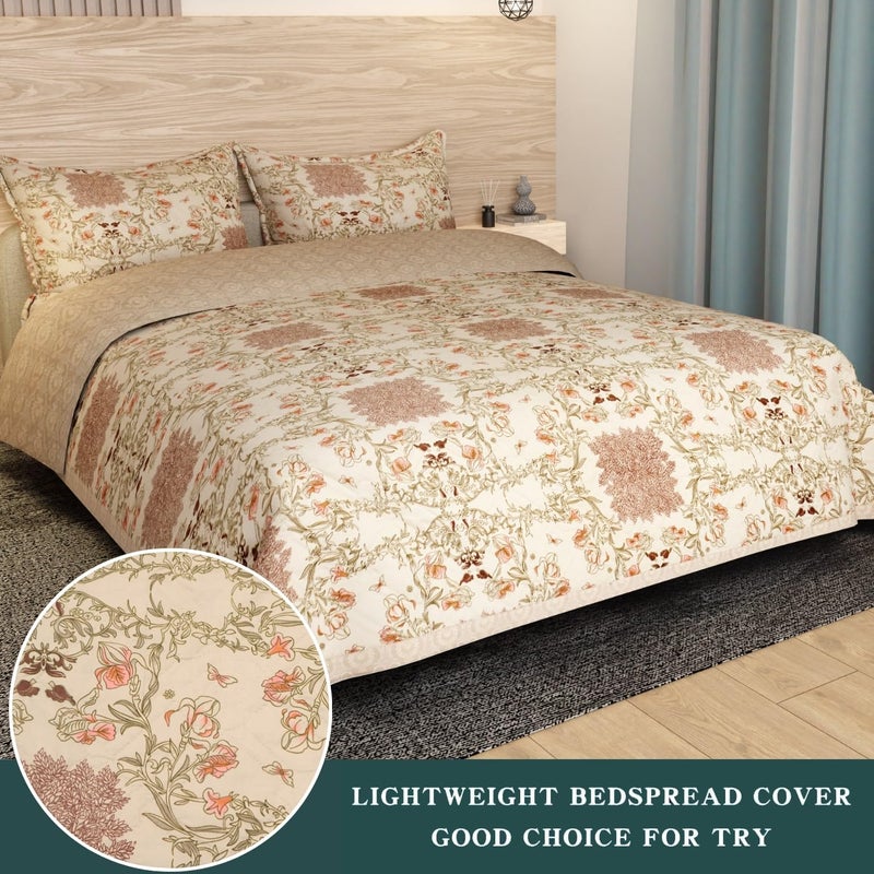 innovative edge Heavy Cotton Elastic Fitted Bedsheets with 2 King Size Pillow Covers ultrasonic bedcover Double Bed with All Around Elastic 400 tc with 2 Pillow Covers - Image 2