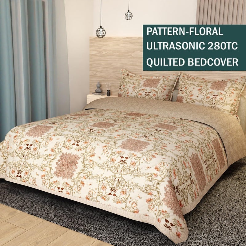innovative edge Heavy Cotton Elastic Fitted Bedsheets with 2 King Size Pillow Covers ultrasonic bedcover Double Bed with All Around Elastic 400 tc with 2 Pillow Covers - Image 4