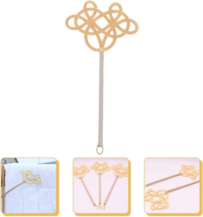 Long Handle Quilt Dust Beater Carpet Rug Dust Removal Tool for Household Cleaning with Rattan-Like Handle Single Piece Suitable for Bedding and Blanket - Image 5