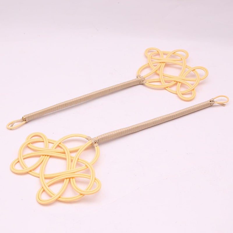 Long Handle Quilt Dust Beater Carpet Rug Dust Removal Tool for Household Cleaning with Rattan-Like Handle Single Piece Suitable for Bedding and Blanket - Image 2