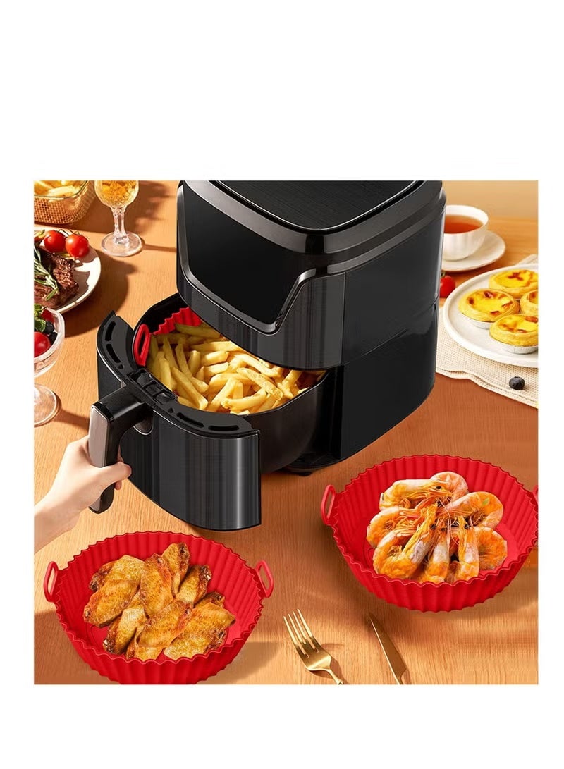 يوكانبي بطانات سيليكون لقلاية الهواء – عبوتان غير لاصقتين قابلة لإعادة الاستخدام | مقاومة للحرارة بديل آمن لورق الخَبز | ملحقات لقلاية الهواء والفرن آمنة للطعام - Image 2