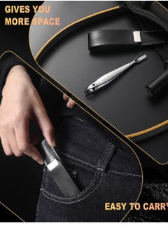 Excefore Mini Cuticle Trimmer, Slim Cuticle Clipper with Pusher, Stainless Steel Cuticle Nipper, Precise Pointed Tip Cuticle Clipper, Suitable for Fingernails and Toenails  - Image 4