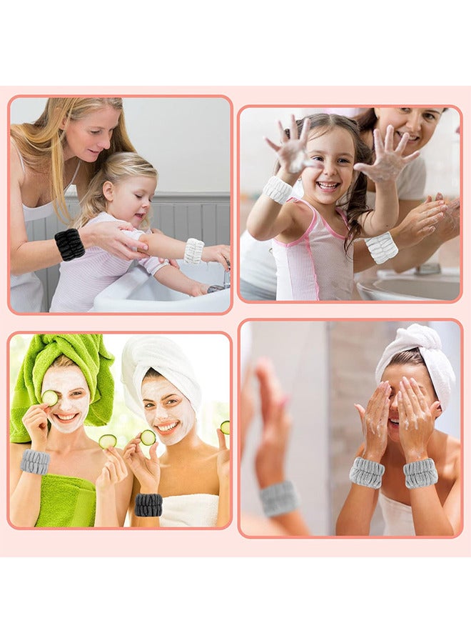 Depend Wrist Bands For Washing Face, Microfiber Spa Wrist Band, Women's Wrist Towels For Face, Face Washing Wristbands, Stretchy Wrist Spa Washband, Prevent Water from Spilling Down Your Arms 3 Pairs - Image 5