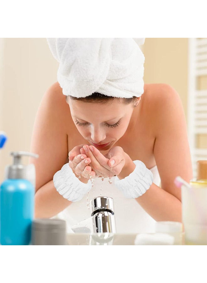 Depend Wrist Bands For Washing Face, Microfiber Spa Wrist Band, Women's Wrist Towels For Face, Face Washing Wristbands, Stretchy Wrist Spa Washband, Prevent Water from Spilling Down Your Arms 3 Pairs - Image 4