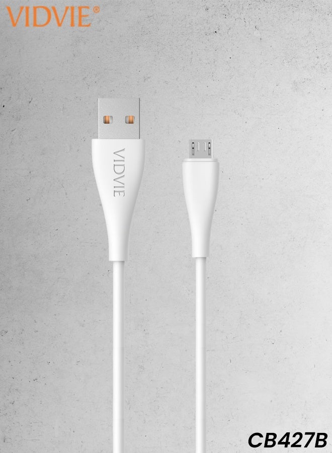 فيدفي كابل مايكرو يو إس بي سريع الشحن من فيدفي CB427B/V، سلك مضفر مانع للتشابك بطول متر واحد، أقصى طاقة 2.4 أمبير لمزامنة ونقل البيانات للهواتف الذكية التي تعمل بنظام أندرويد، وباور بانك، والتابلت، وسماعات الأذن، ومكبرات الصوت، ومتين وسهل التركيب والتشغيل - Image 1