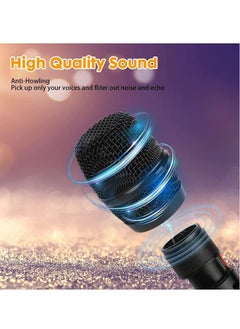 ELTRAZONE Wireless Unidirectional Microphone HAndheld Mic With Receiver 1/4 Output For Conference/Weddings/Church/Stage/Party/Karaoke, (Duel Cordless) (Black)  - Image 3