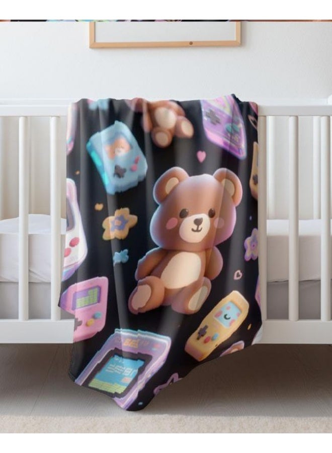 عام بطانية رقيقة من الفانيلا الكرتونية للأطفال أو الطلاب (دافئة ومريحة ومناسبة للنوم والألعاب) 100 سم * 150 سم - 1066 - Image 3