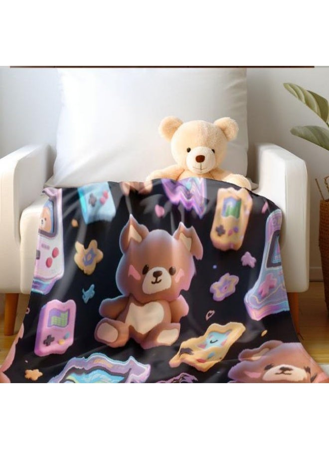 عام بطانية رقيقة من الفانيلا الكرتونية للأطفال أو الطلاب (دافئة ومريحة ومناسبة للنوم والألعاب) 100 سم * 150 سم - 1066 - Image 4