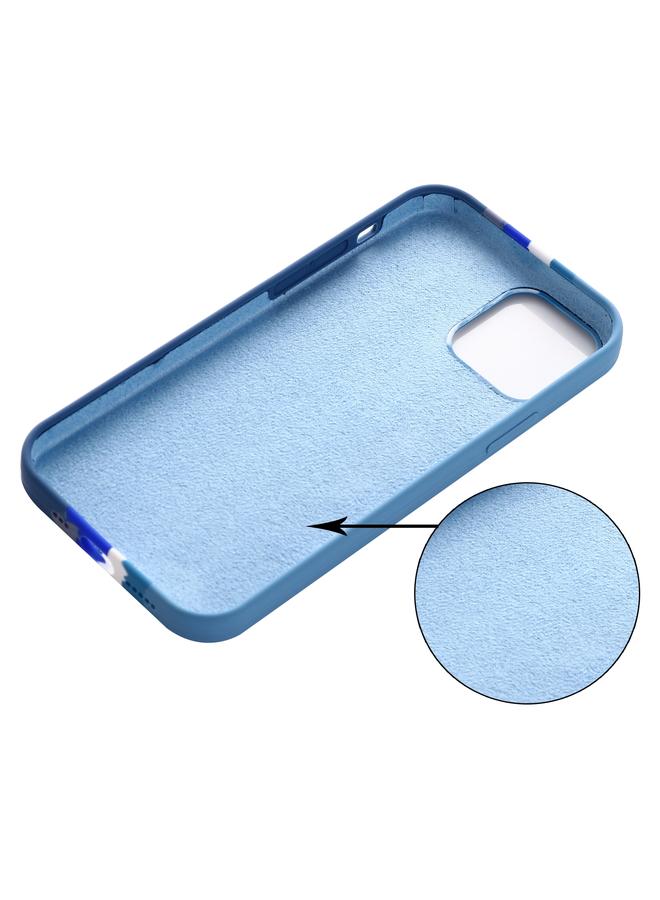 زبون جراب لهاتف iPhone 13 mini مصنوع من السيليكون السائل بألوان قوس قزح، مقاوم للصدمات، وتغطية كاملة - Image 5