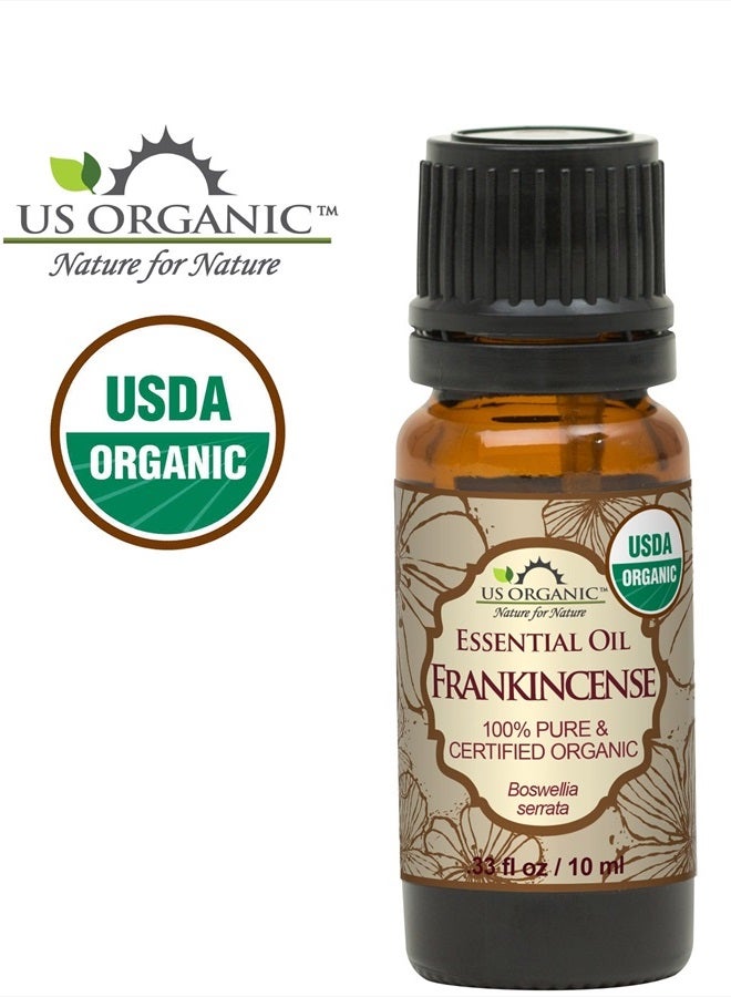 US Organic 100% Pure Frankincense Essential Oil, USDA Certified Organic, Steam Distilled, Boswellia serrata, Sourced from India, Topically or in Diffuser, Perfect for Aging Skin, All skin type (10 ml) - Image 3