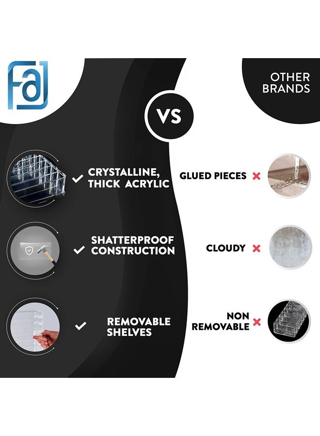 FAJ Acrylic Makeup Palette Organizer 8 Spaces Makeup Holder Organizer For Vanity Clear Cosmetics Makeup Organizer for Drawers - Image 4