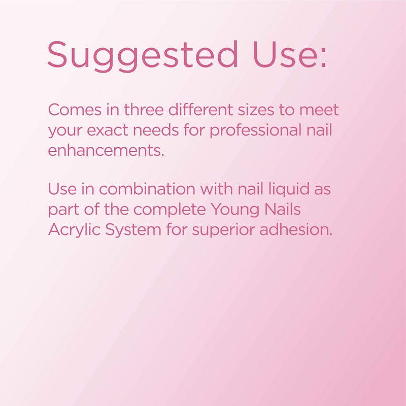 Young Nails Acrylic Core Powder - Self-Leveling Acrylic Nail Powder, Clear Nude Pink White Acrylic Powder for Nail Extenstion, Professional Grade, Superior Adhesion, Color - Clear, 85g - Image 4
