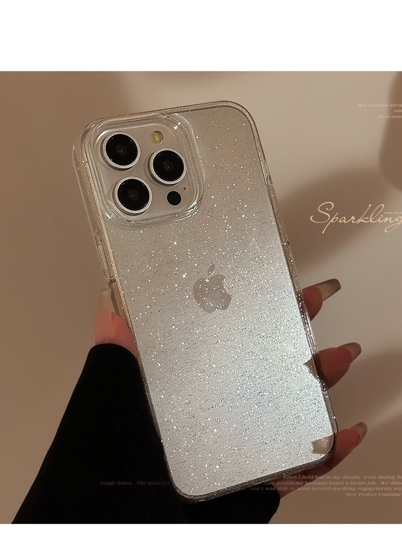 Transparent Glitter TPU Case for iPhone 16 Pro Max – Shockproof, Customizable, Trendy Design - Image 5