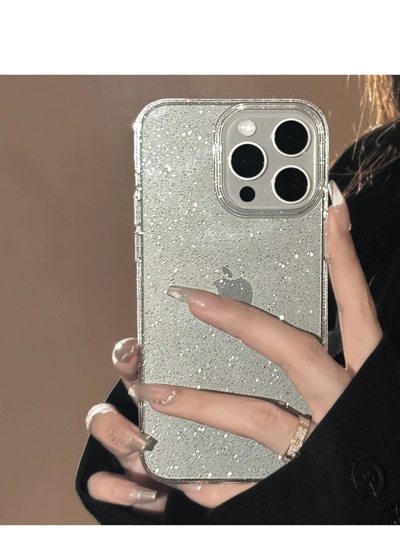 Transparent Glitter TPU Case for iPhone 16 Pro Max – Shockproof, Customizable, Trendy Design - Image 4