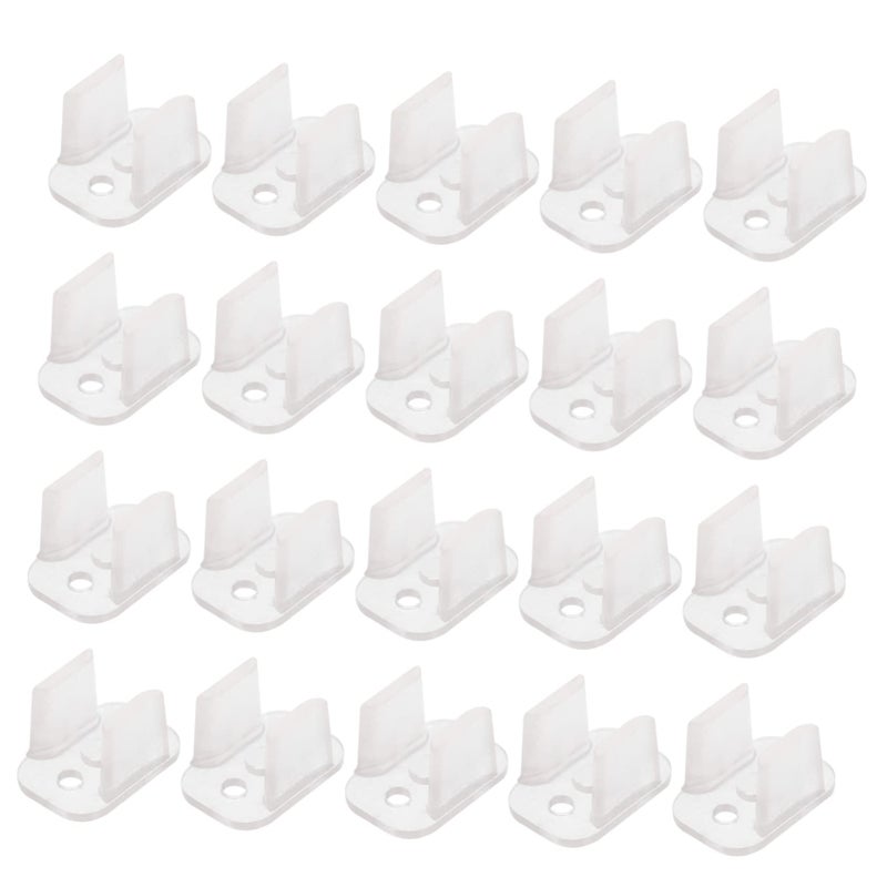 White 100Pcs LED Strip Mounting Bracket Clips Outdoor Use Spacing Fasteners Secure Installation - Image 2