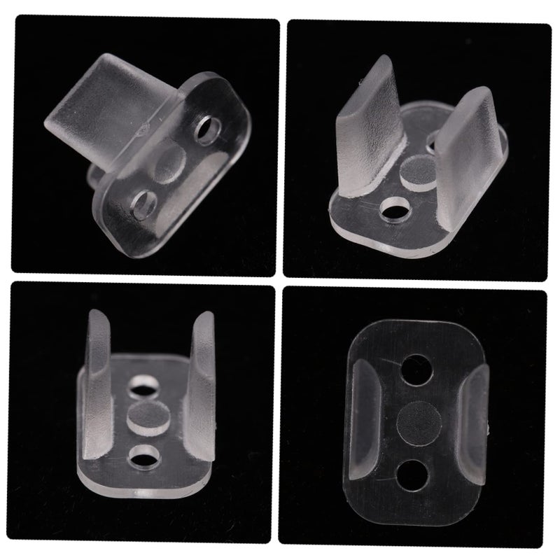 White 100Pcs LED Strip Mounting Bracket Clips Outdoor Use Spacing Fasteners Secure Installation - Image 4