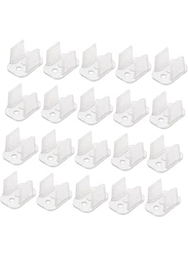 White 100Pcs LED Strip Mounting Bracket Clips Outdoor Use Spacing Fasteners Secure Installation - Image 1