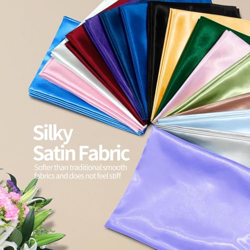 Filloxy Plain Silky Shine Satin Fabric Material for Fashion Design Stitching Multiple Use Includes Dress, Pillow Cover, Designer Cloths, Home Decor Material - 44" Hight (Lavender, 3 Meter) - Image 3