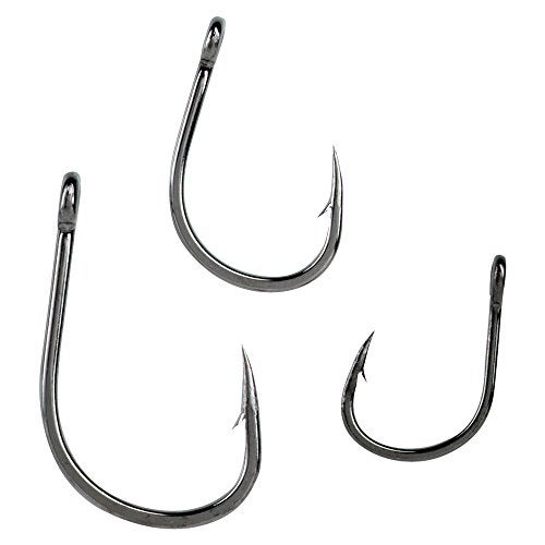 Mustad Ultra Point 4X Strong Hoodlum Live Bait Hook (Pack of 3), Black Nickel, Size 11/0 - Image 1