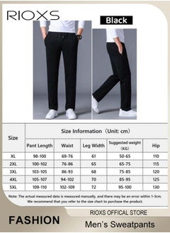 RIOXS Men's Sports Pants, Casual Drawstring Sweatpants, Comfortable Loose Joggers with Side Pockets, Jogging Tracksuit Bottoms, Suitable for Outdoor Activities and Daily Leisure  - Image 5